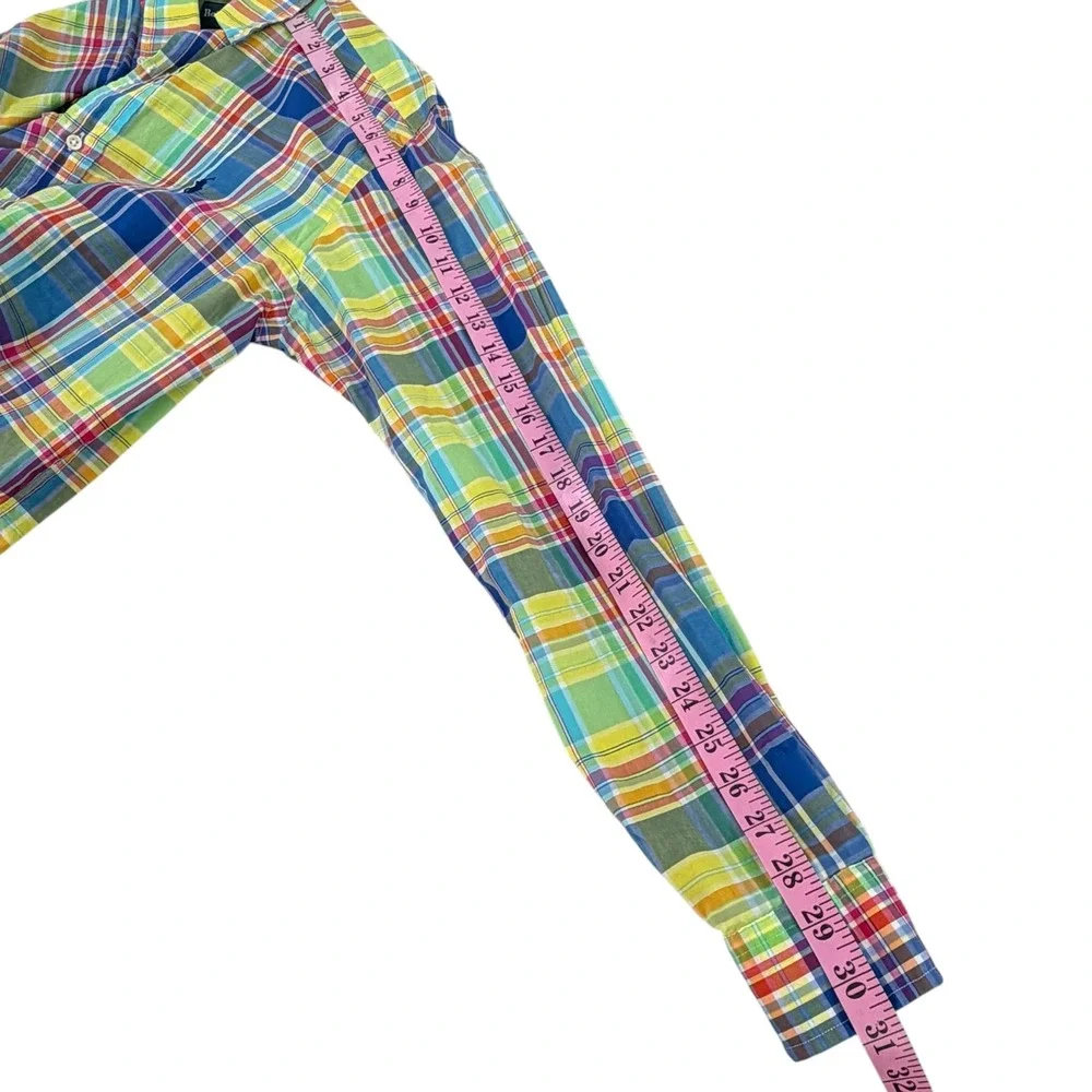 Ralph Lauren Mens Classic Fit Multicolor‎ Plaid Cotton Button Down Shirt Small